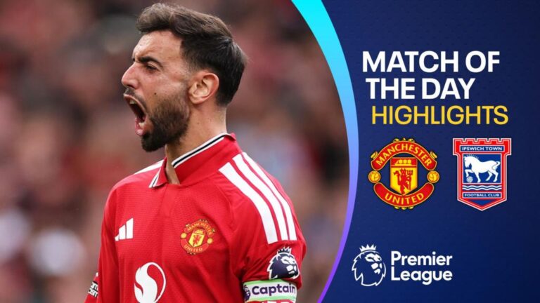 Fernandes hat-trick inspires five-goal Man Utd comeback against Ipswich