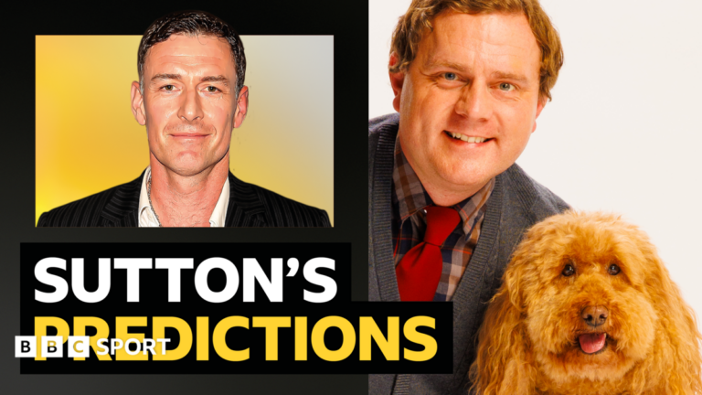 Sutton’s predictions v Waffle the Wonder Dog and his owner, Simon